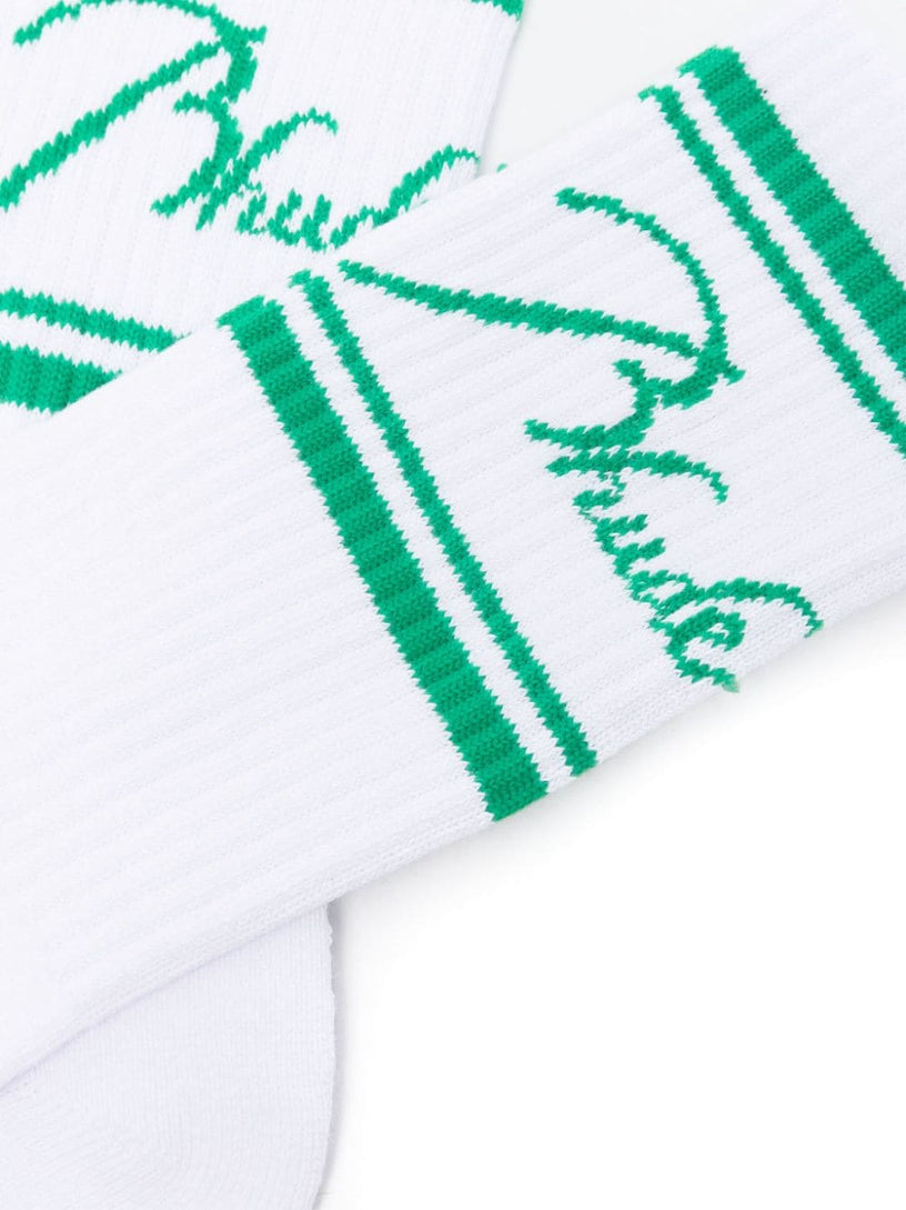 Rhude script logo socks