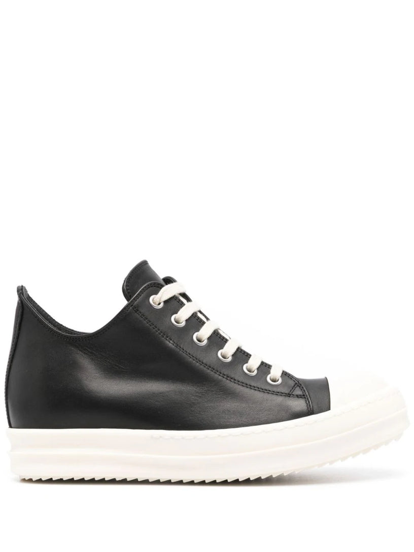 RICK OWENS Low sneakers in black and milk