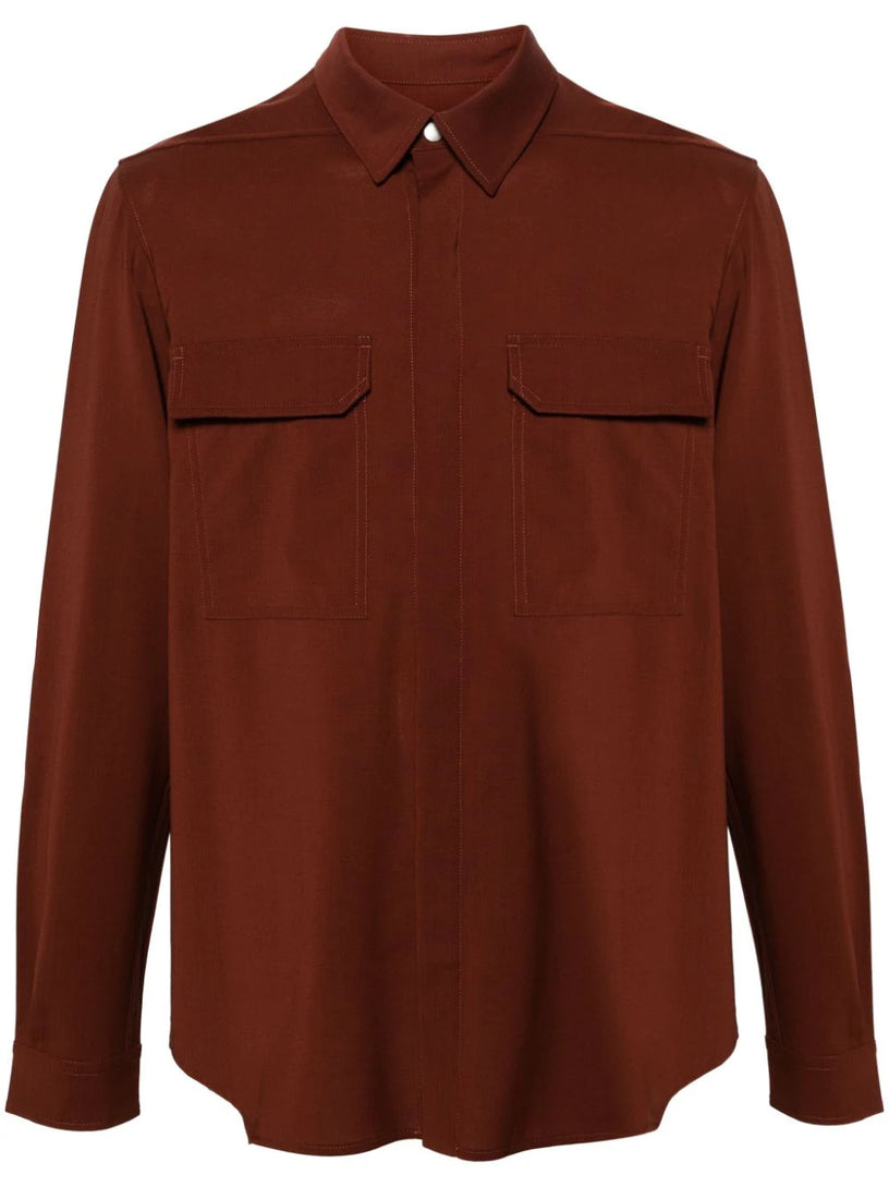 RICK OWENS Lido outershirt in virgin wool