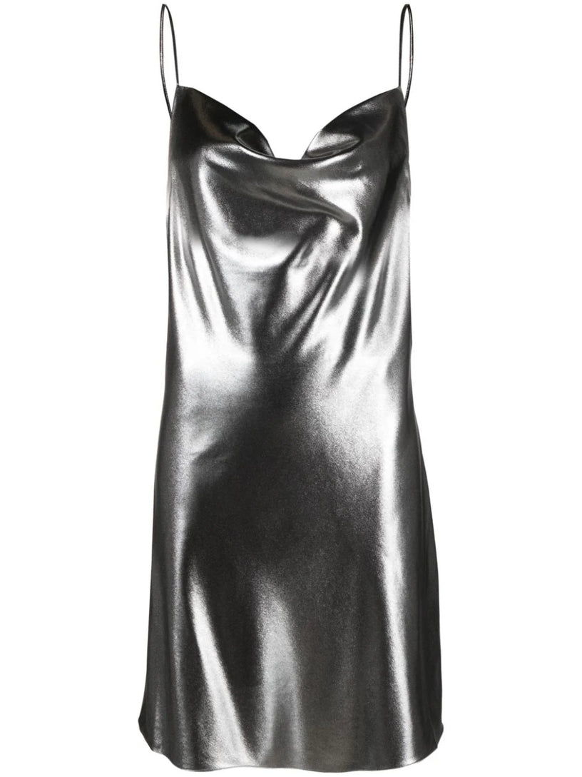 ROTATE Metallic mini dress