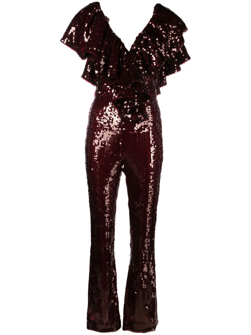 Sequins ruffle jumpsuit