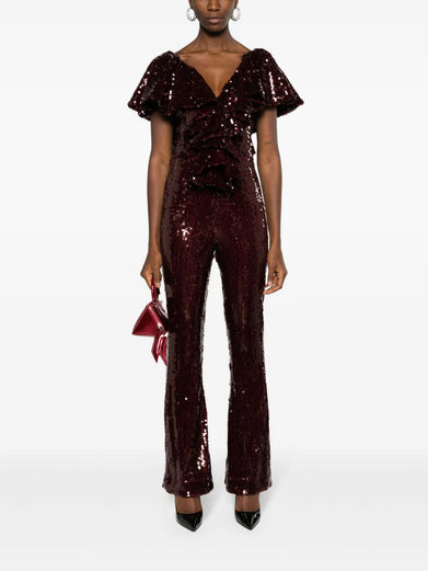 Sequins ruffle jumpsuit