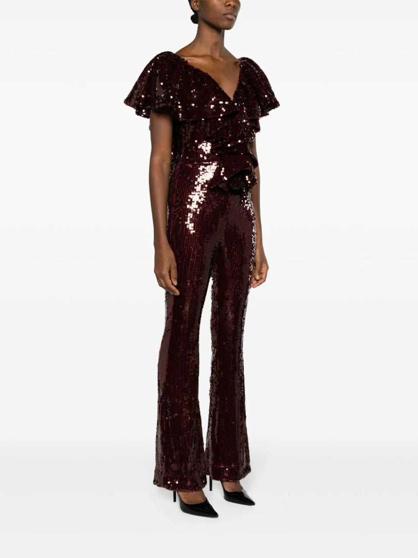 Sequins ruffle jumpsuit