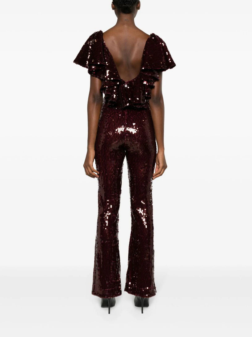 Sequins ruffle jumpsuit