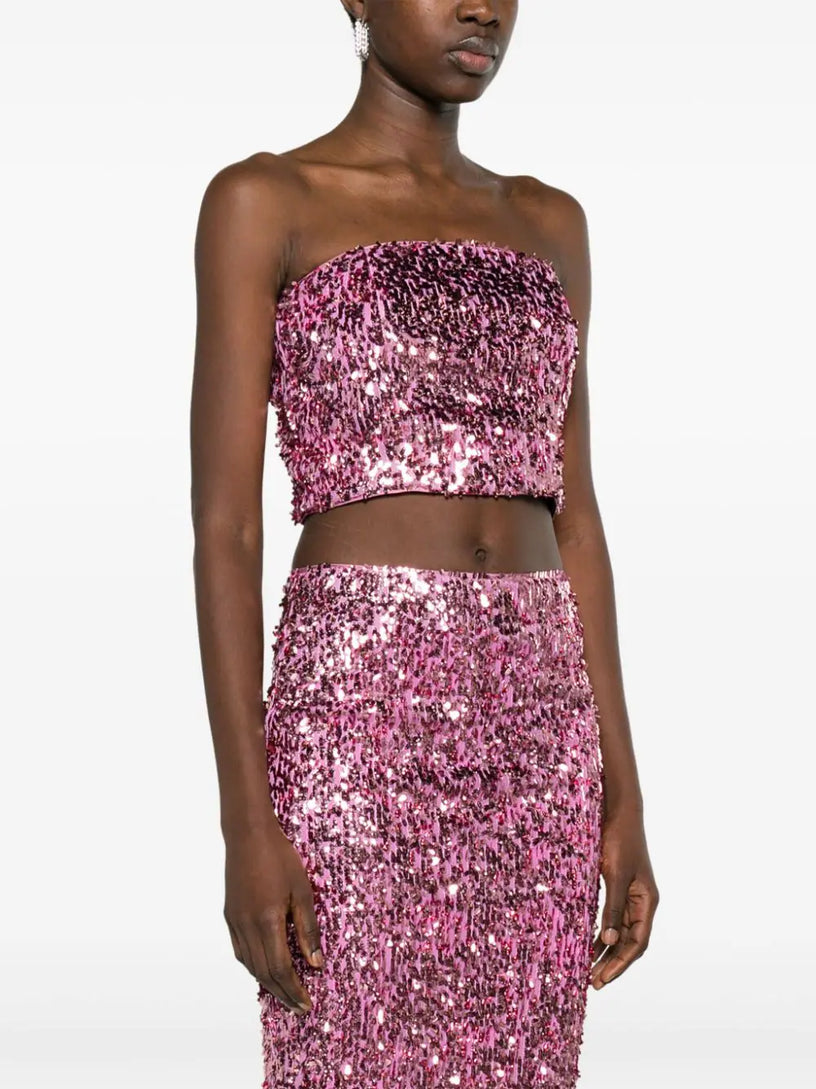 Sequins Crop Top