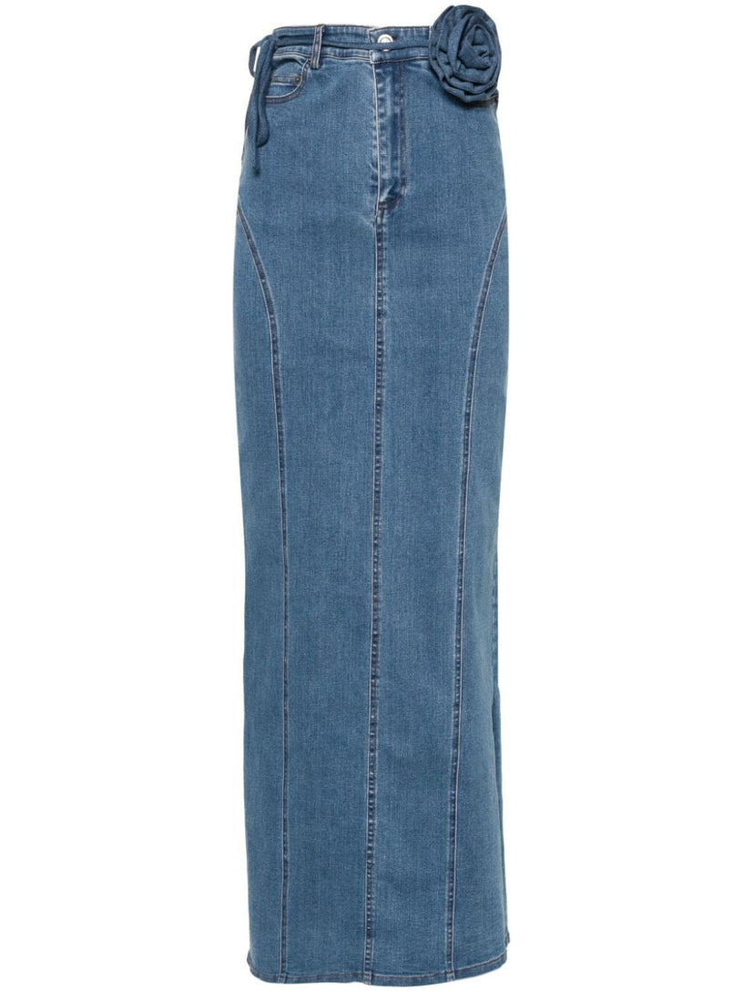 Denim long skirt