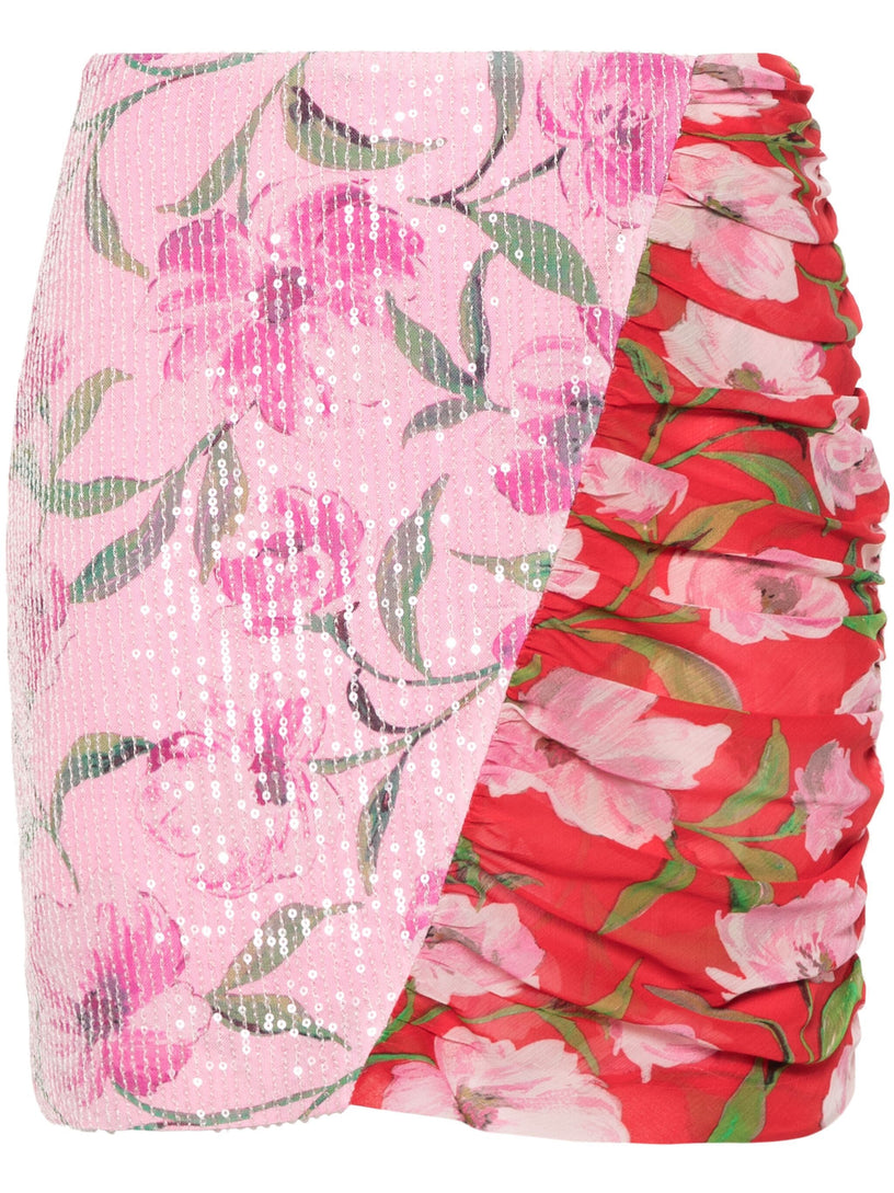 ROTATE Floral mini skirt