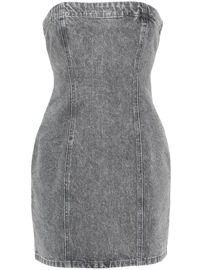 ROTATE Rhinestone denim dress