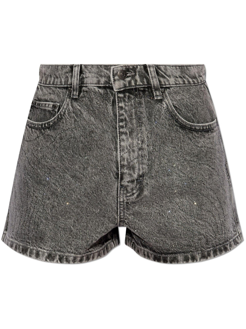 ROTATE Rhinestone denim shorts