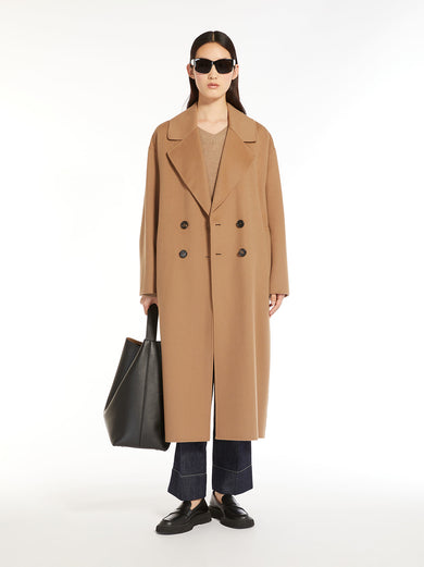 Double-breasted wool coat