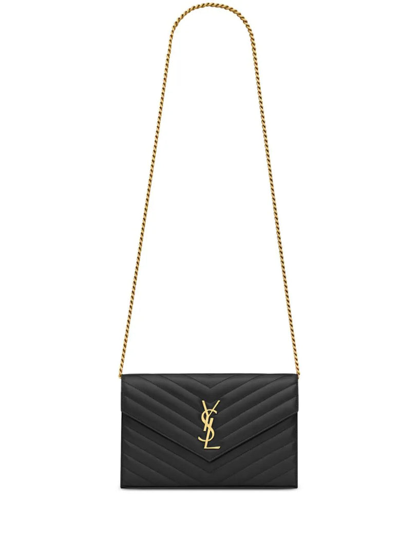 Saint Laurent Cassandre matelassé chain wallet