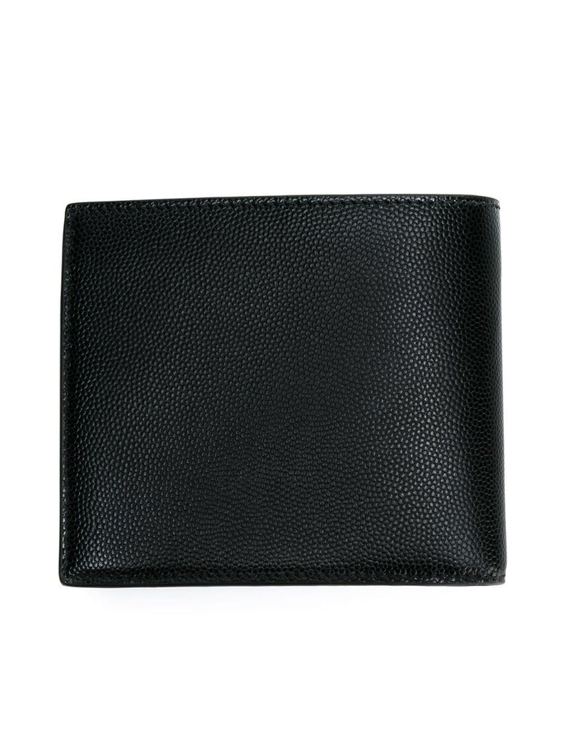 East/West Saint Laurent Paris wallet with coin purse in grain de poudre embossed leather