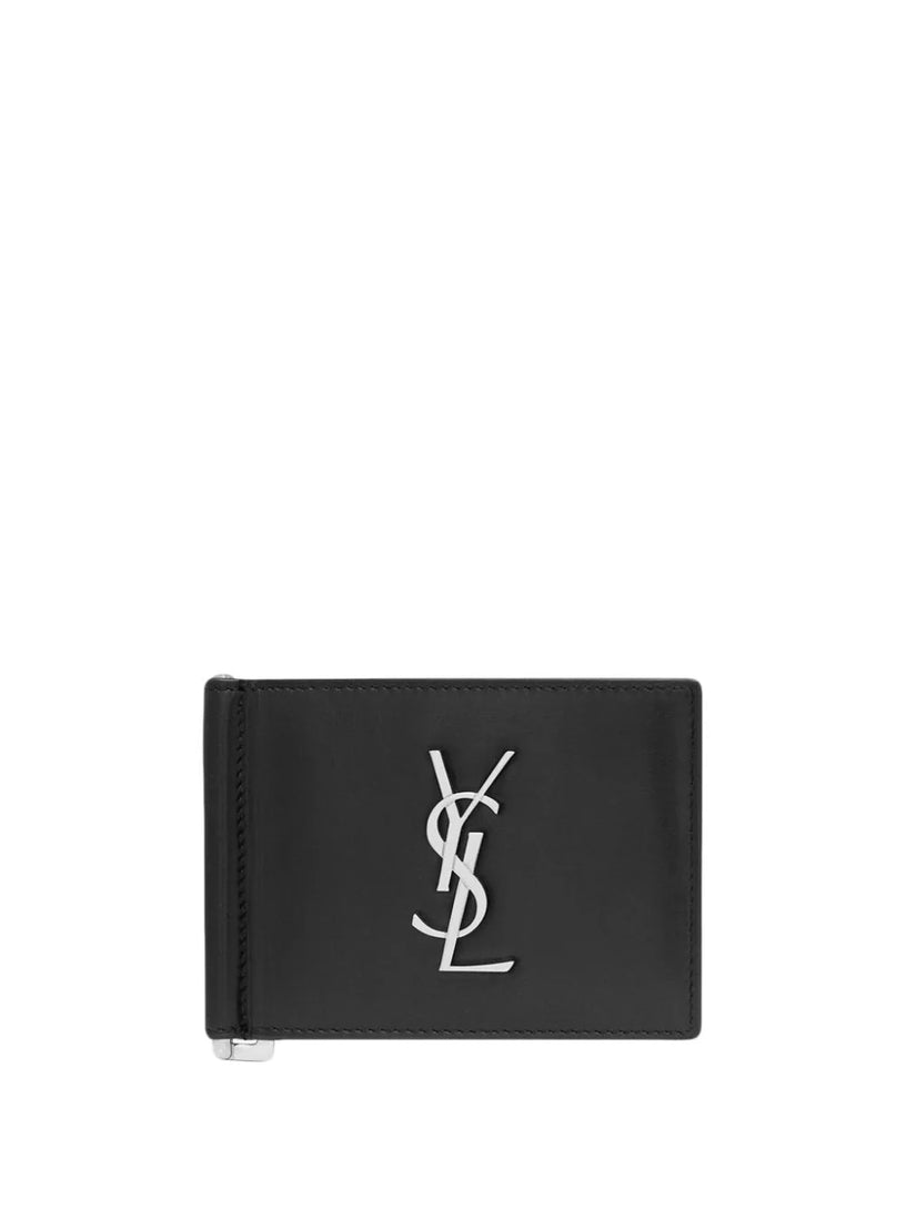 Saint Laurent Wallet with cash holder in black leather