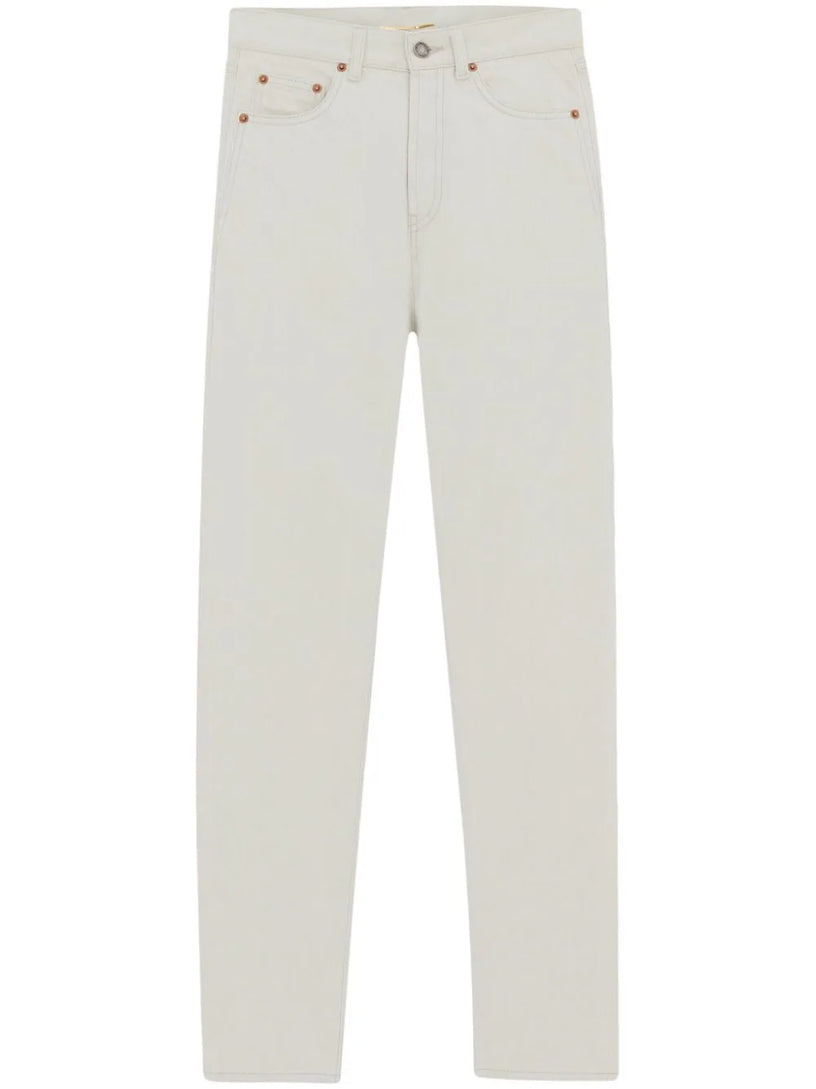 Slim fit jeans in chalk white denim