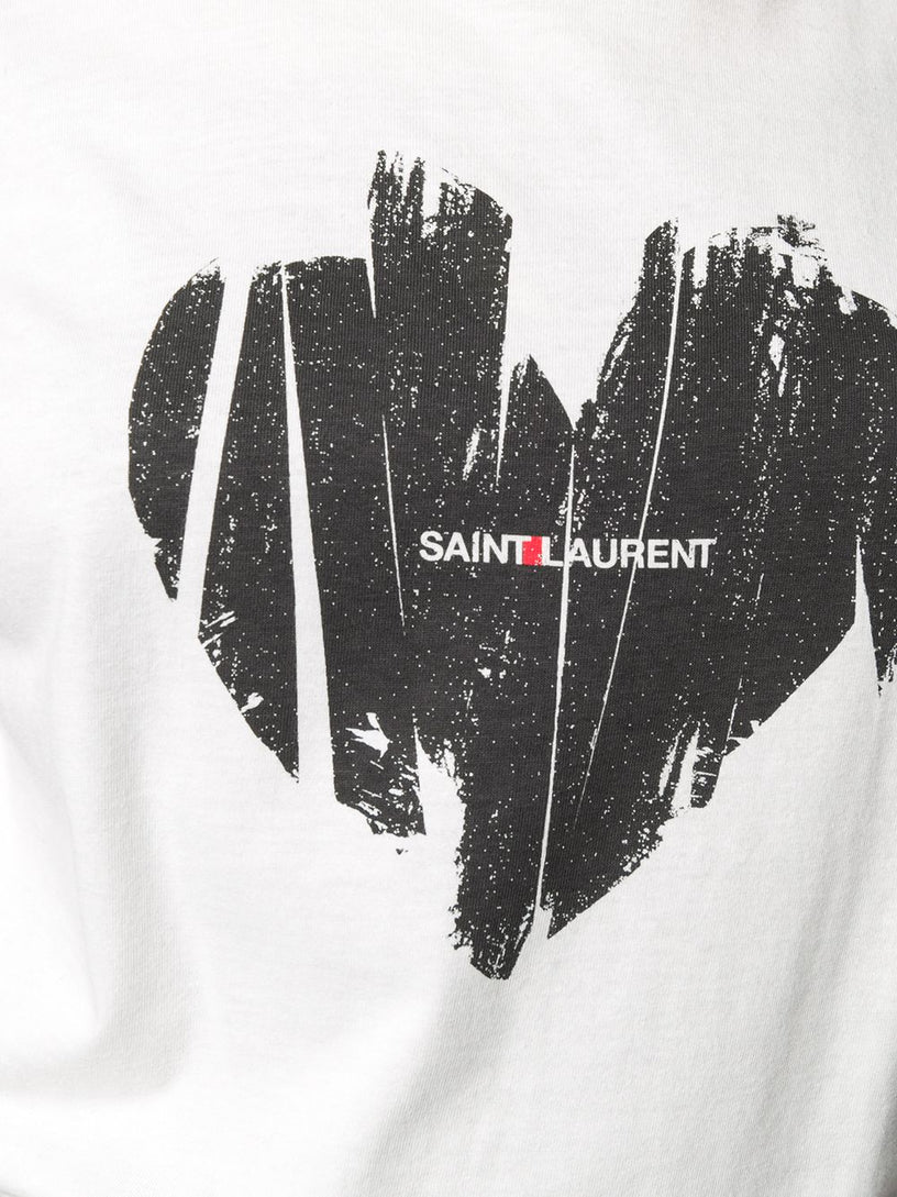 "Saint Laurent" heart t-shirt