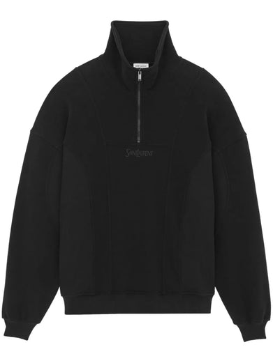 Saint Laurent sweatshirt with half zip closure