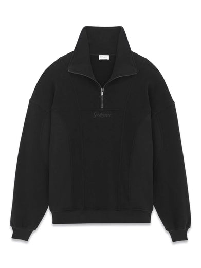 Saint Laurent sweatshirt with half zip closure