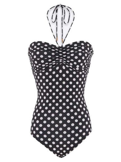 Dotted Bustier Swimsuit