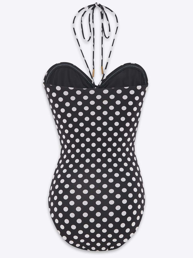 Dotted Bustier Swimsuit