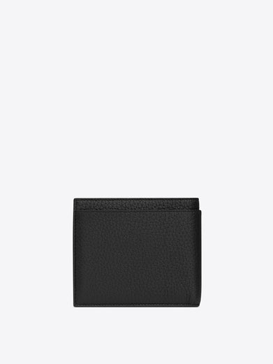 Saint Laurent Paris East/West wallet with coin purse in hammered leather