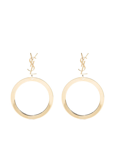 Cassandre earrings with metal circle pendant