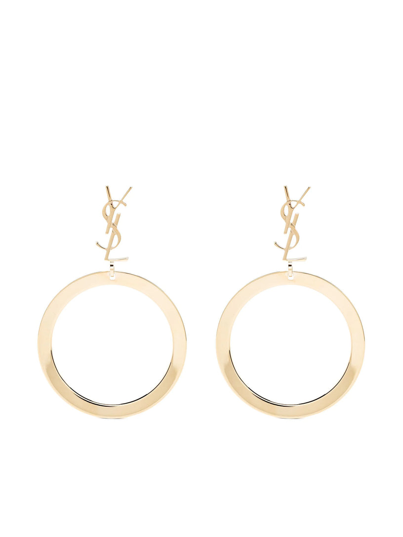 Cassandre earrings with metal circle pendant