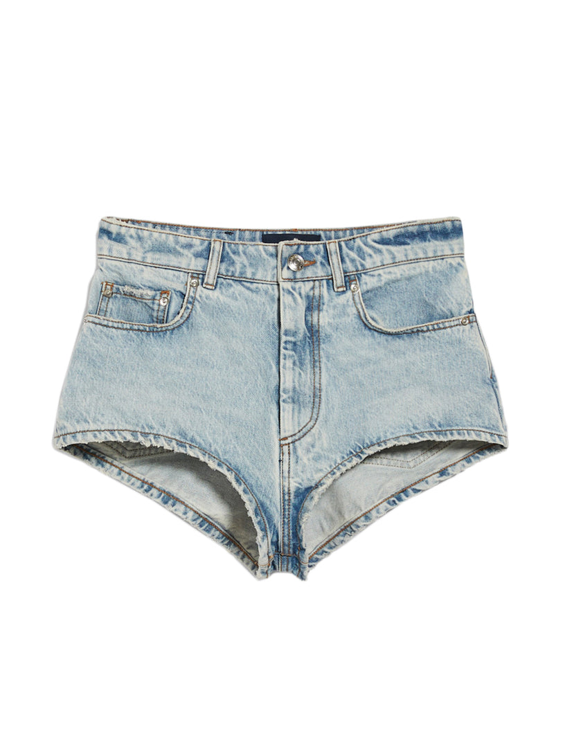 Denim micro shorts