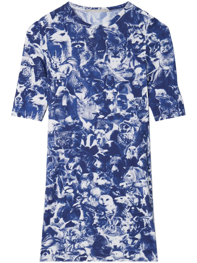 STELLA McCARTNEY Animal forest print mini dress