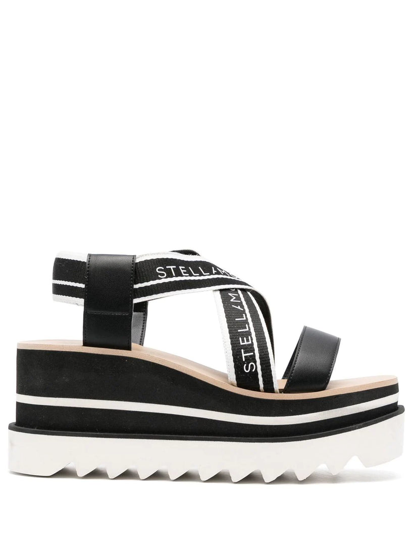 STELLA McCARTNEY Sneak-elyse striped platform sandals