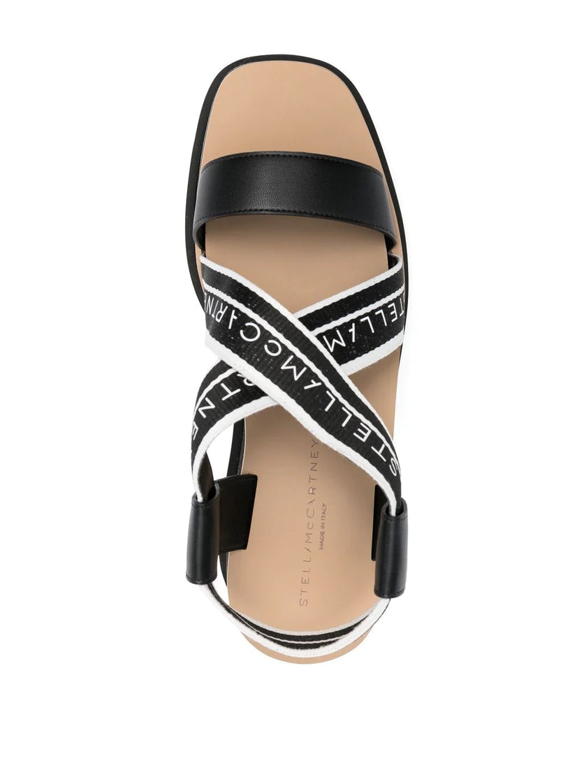 Sneak-Elyse Striped Platform Sandals