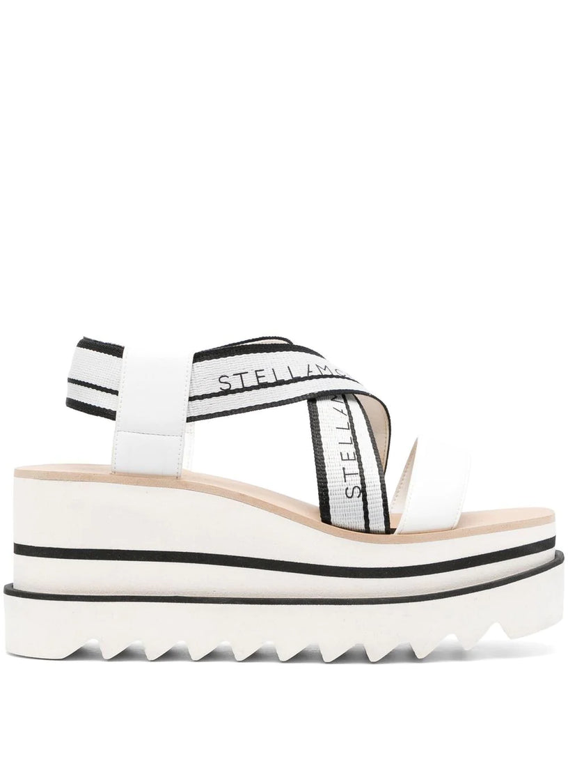 STELLA McCARTNEY Sneak-elyse striped platform sandals