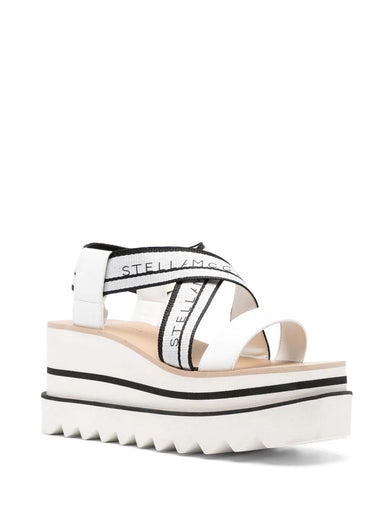 Sneak-Elyse Striped Platform Sandals