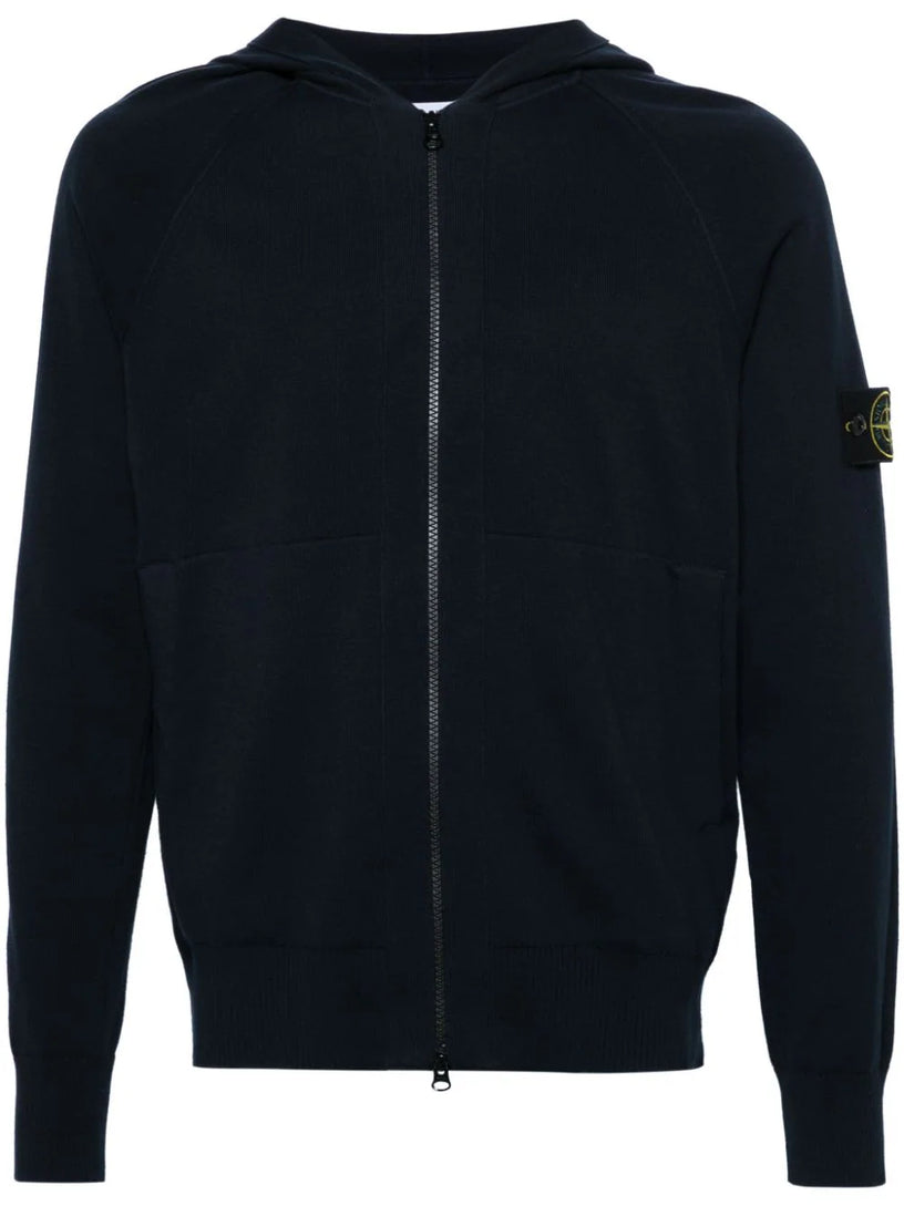 STONE ISLAND Knit cardigan with hood