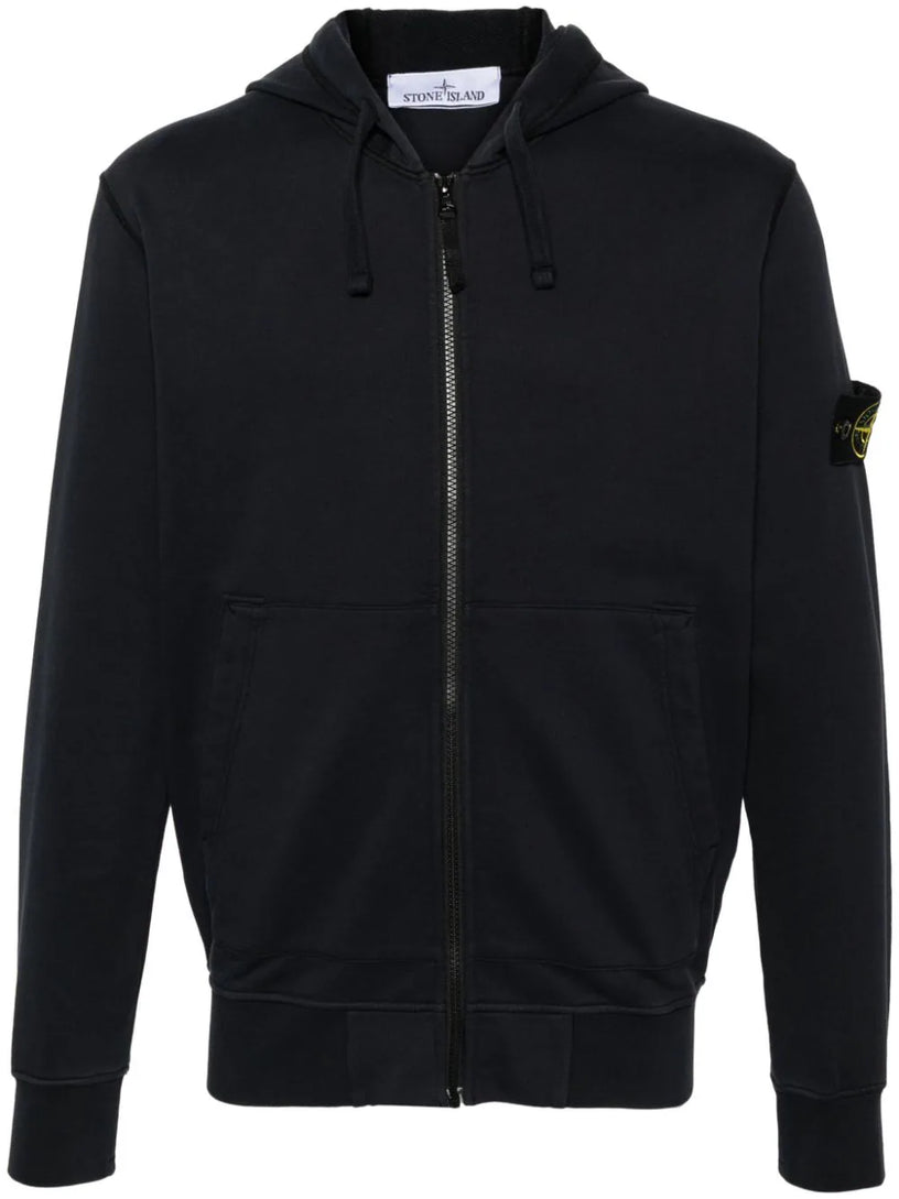 STONE ISLAND Full-zipper hooded sweatshirt