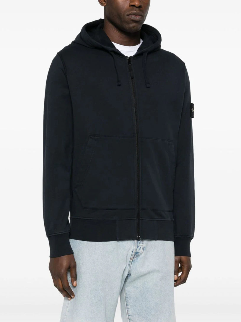 Full-zipper hooded sweatshirt