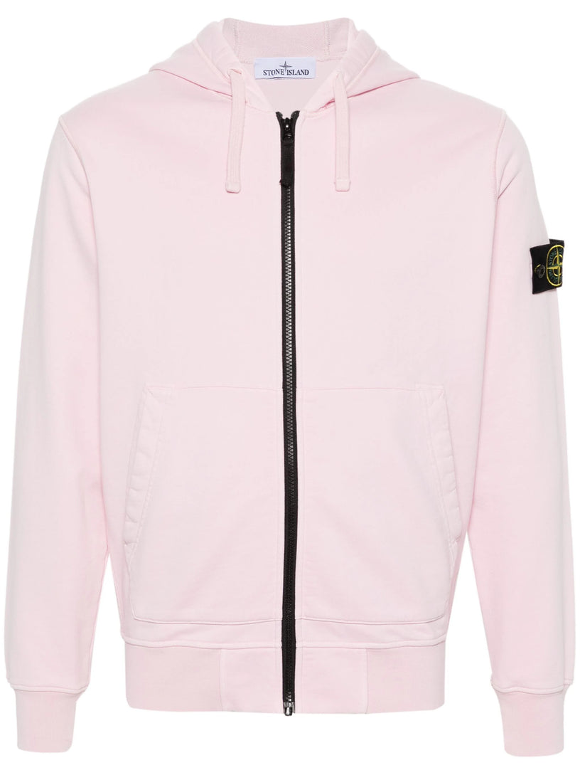 STONE ISLAND Full-zipper hooded sweatshirt