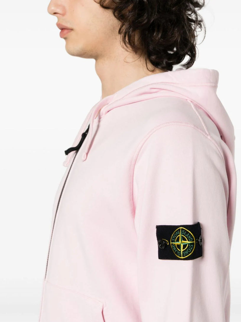 Full-zipper hooded sweatshirt