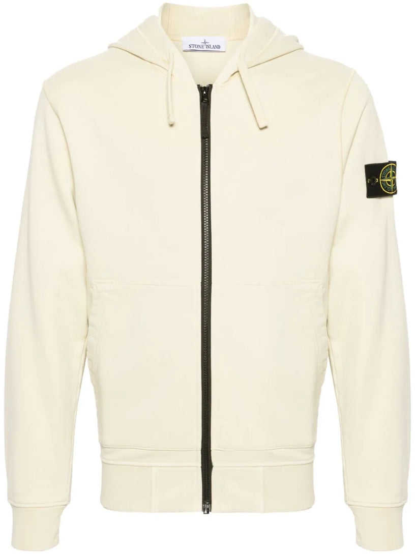 STONE ISLAND Full-zipper hooded sweatshirt