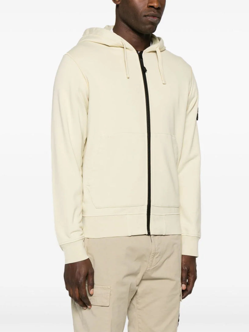 Full-zipper hooded sweatshirt