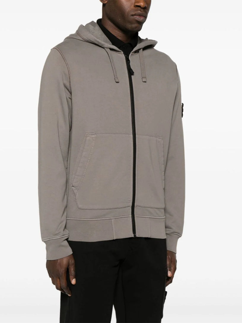 Full-zipper hooded sweatshirt