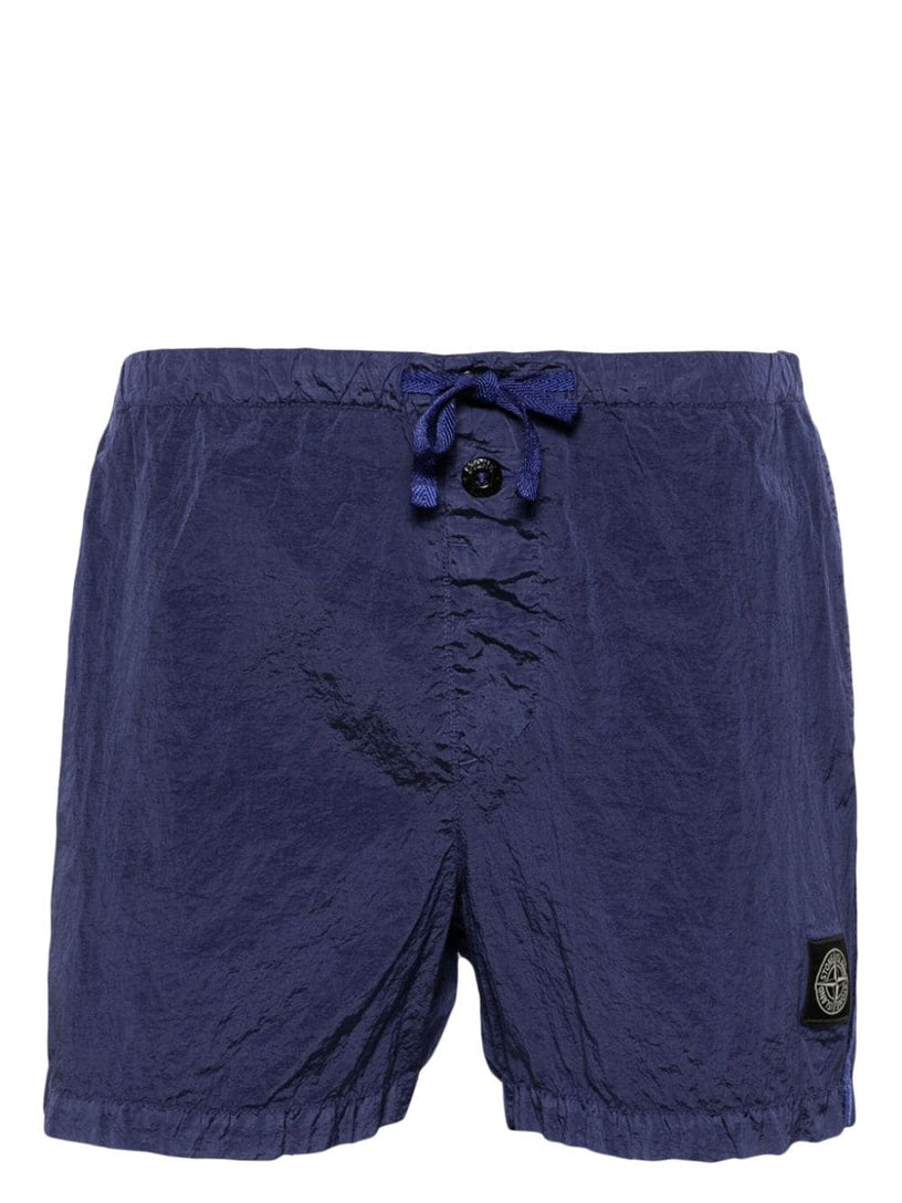 STONE ISLAND Logo swim shorts