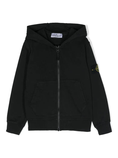 Full-zipper hooded sweatshirt