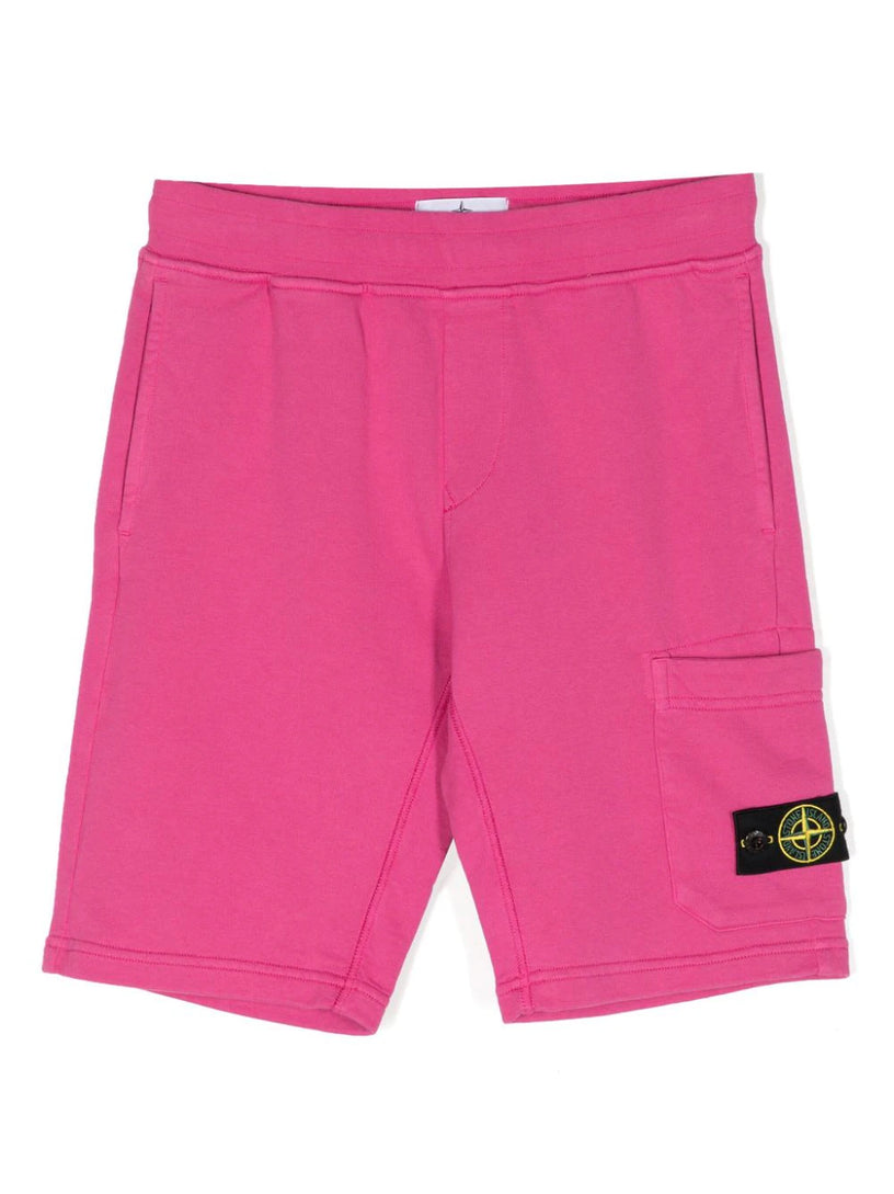 STONE ISLAND Kids Fleece cargo shorts