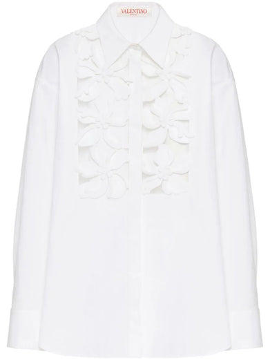 Embroidered Compact Popeline shirt