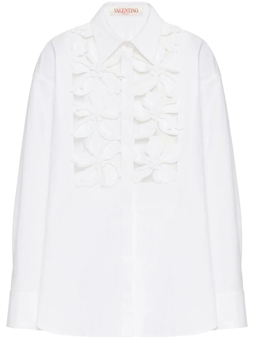 Valentino Garavani Embroidered compact popeline shirt