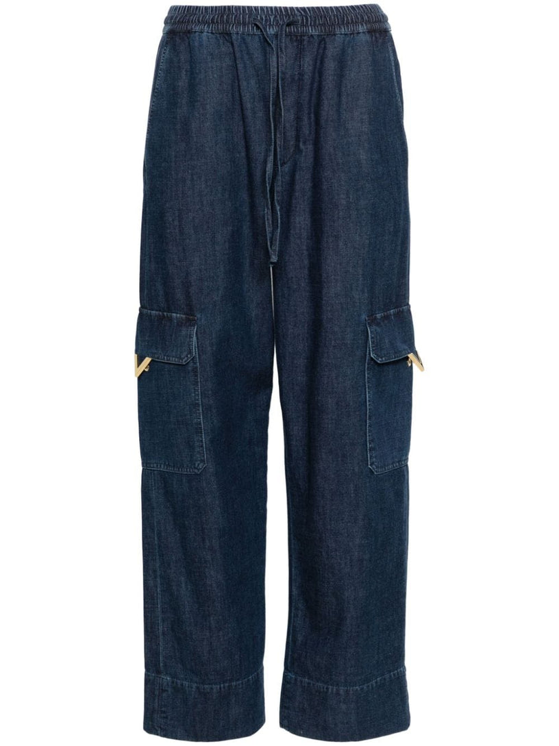 Valentino Garavani Chambray denim cargo trousers