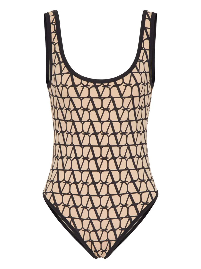 Valentino Garavani One-piece swimsuit in lycra toile iconographe