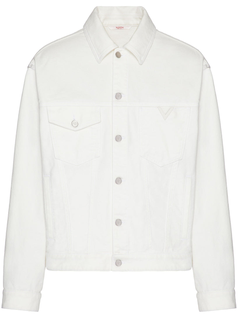 Valentino Garavani Denim jacket with rubberised v detail