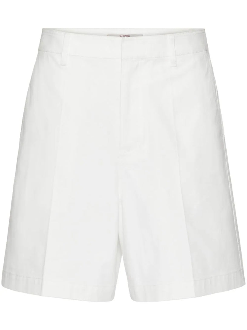 Bermuda shorts with rubberised v detail