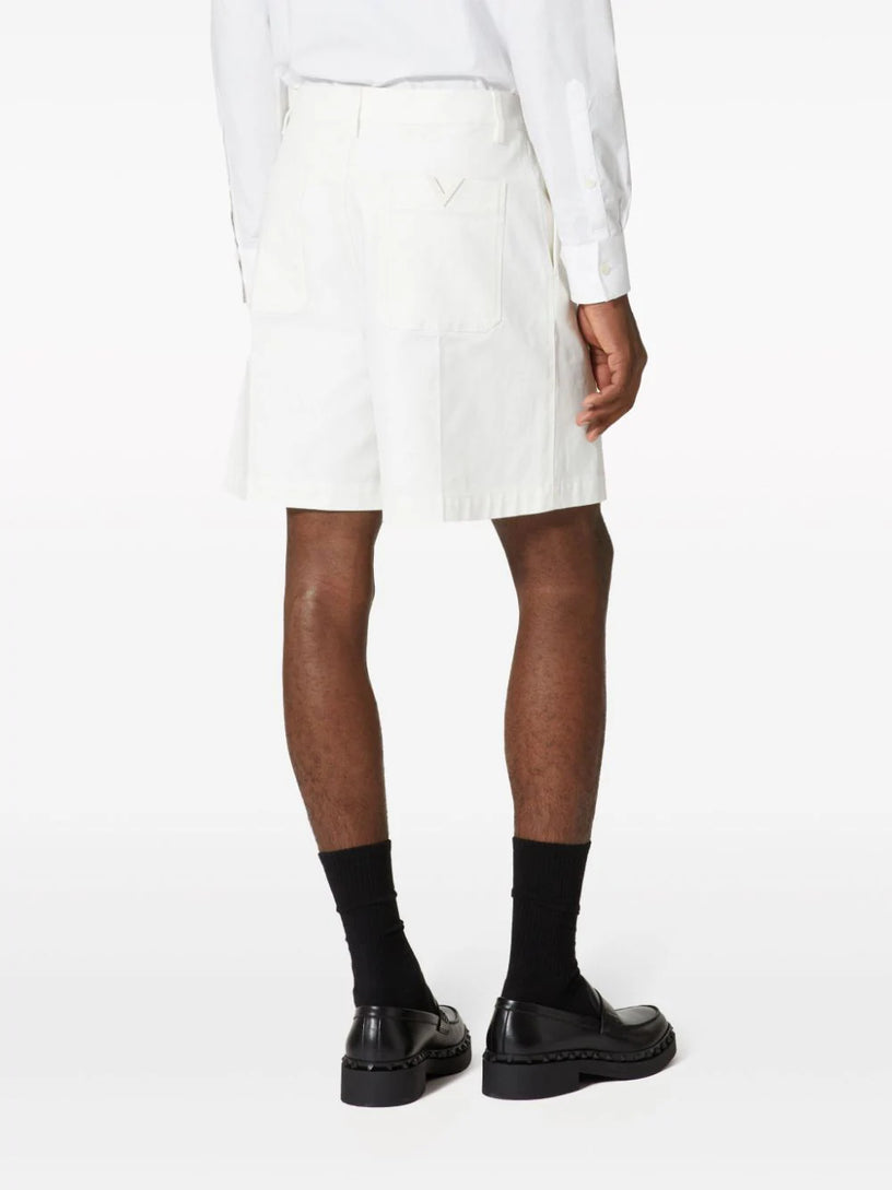 Bermuda shorts with rubberised v detail